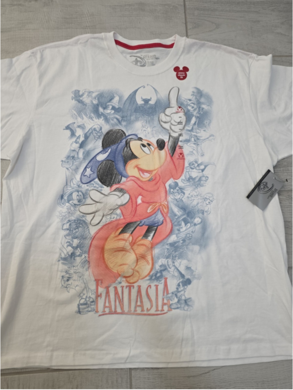 NWT Disney Fantasia All over Print Mickey Mouse Shirt Size XXL